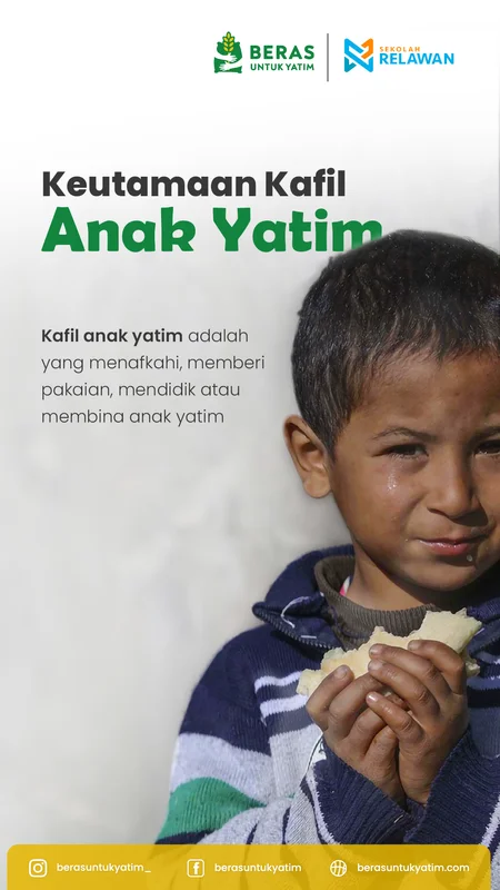 Konten edukasi Kafil Anak Yatim untuk Instagram Beras untuk Yatim