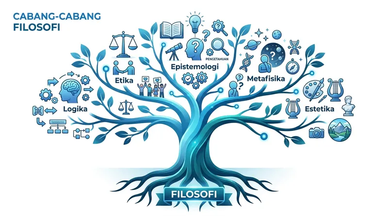 Cabang-cabang filosofi meliputi logika etika epistemologi metafisika dan estetika
