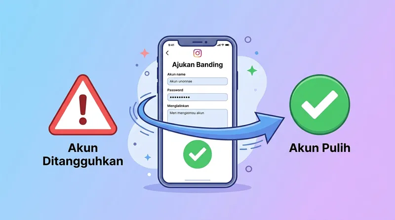 Proses mengajukan banding untuk memulihkan akun Instagram yang ditangguhkan