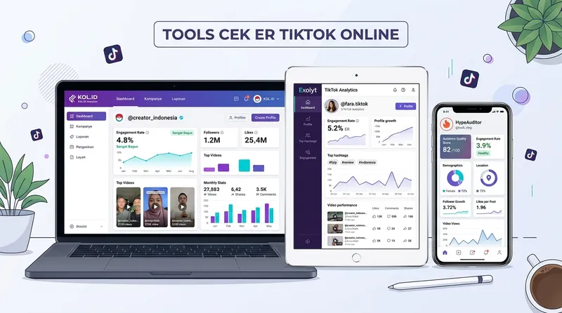 Tools online untuk cek engagement rate TikTok