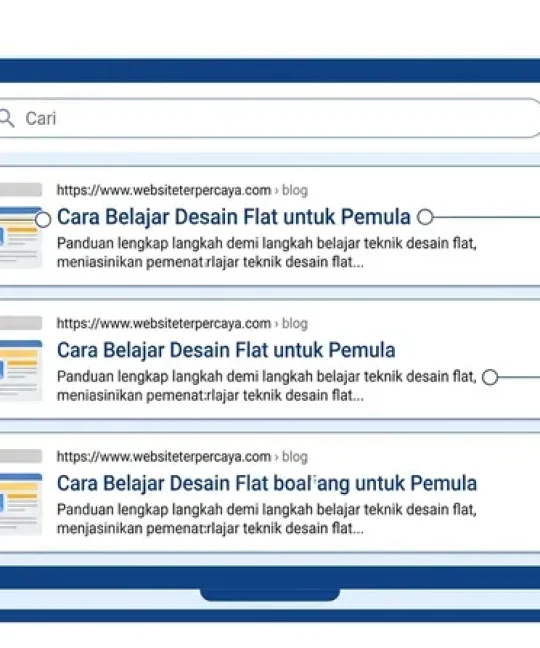 Contoh metadata yang ditampilkan di halaman hasil pencarian Google
