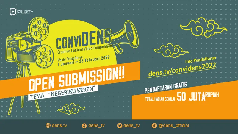 Banner slider promosi event ConviDENS kompetisi video kreatif kearifan lokal