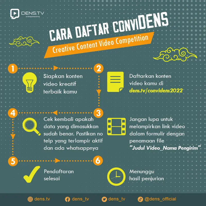 Desain konten Instagram feed ConviDENS cara mendaftar kompetisi video