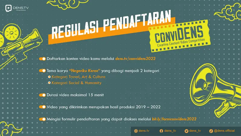 Desain regulasi pendaftaran ConviDENS kompetisi video kearifan lokal Indonesia