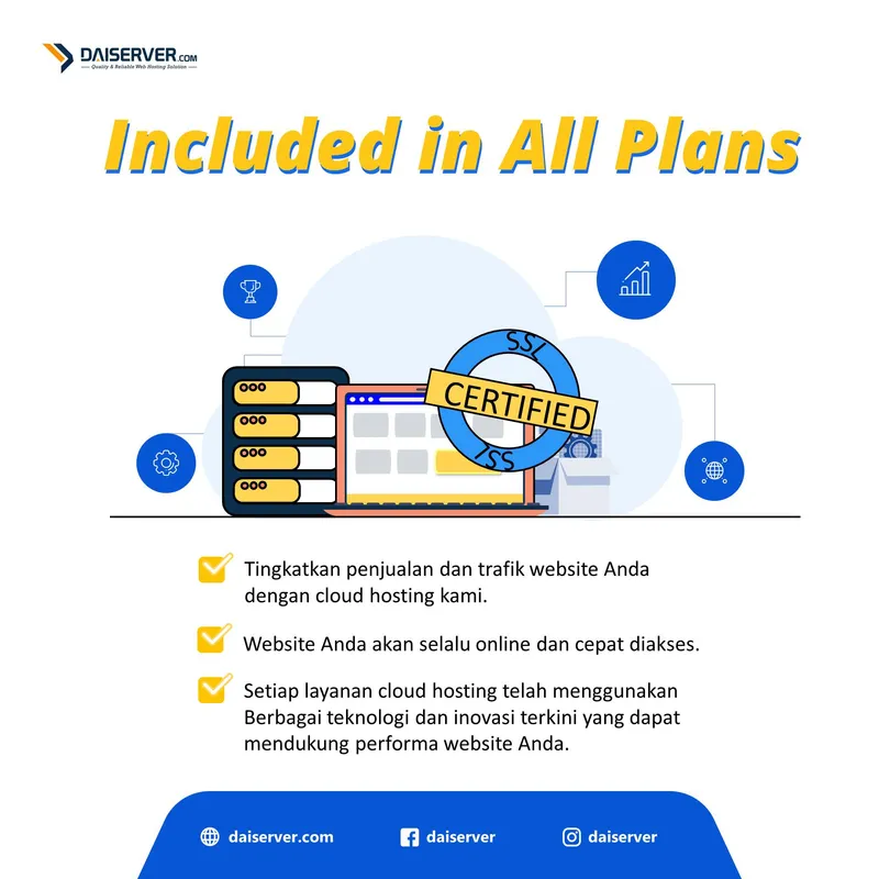 Desain konten paket hosting Daiserver untuk Instagram