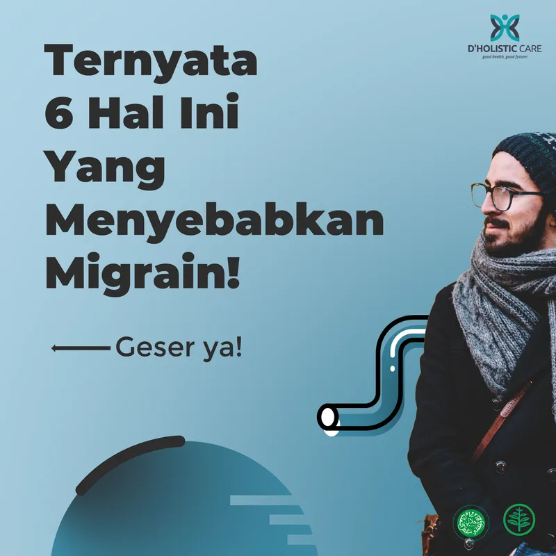 Desain carousel edukatif D'Holistic Care konten kesehatan herbal