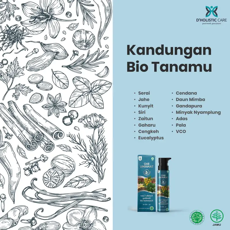 Desain konten feed Instagram kandungan Bio Tanamu D'Holistic Care