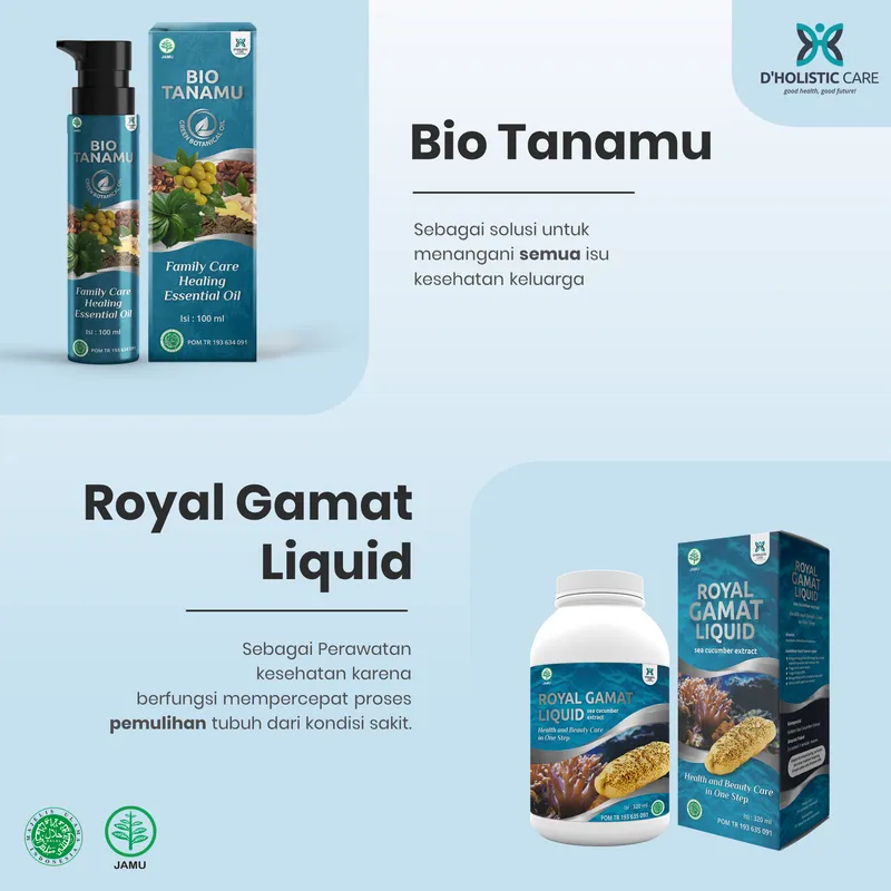 Desain feed opening Instagram D'Holistic Care produk herbal