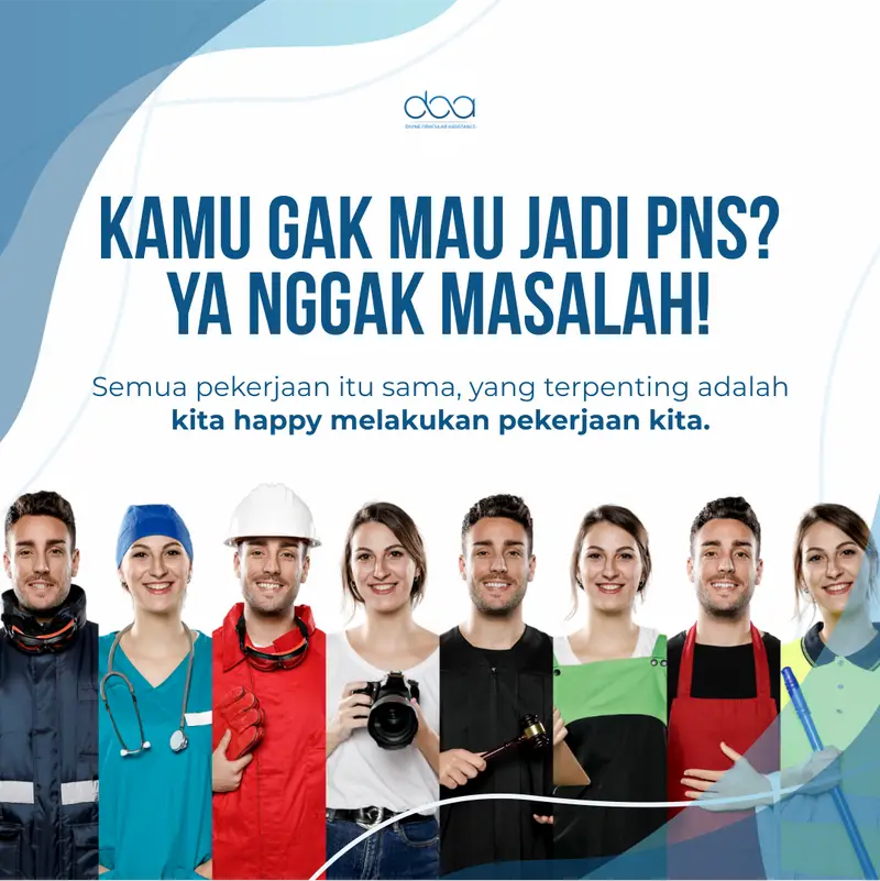 Contoh desain feed Instagram DOA TRT tentang tekanan sosial karir