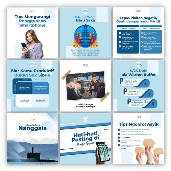 Portfolio overview konten Instagram DOA TRT oleh Creativism