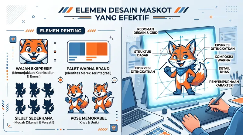 Elemen penting dalam desain maskot yang efektif