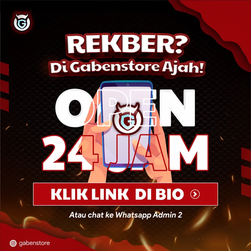 Konten feed Instagram Rekening Bersama Rekber Gaben Store untuk membangun kepercayaan pembeli toko top up