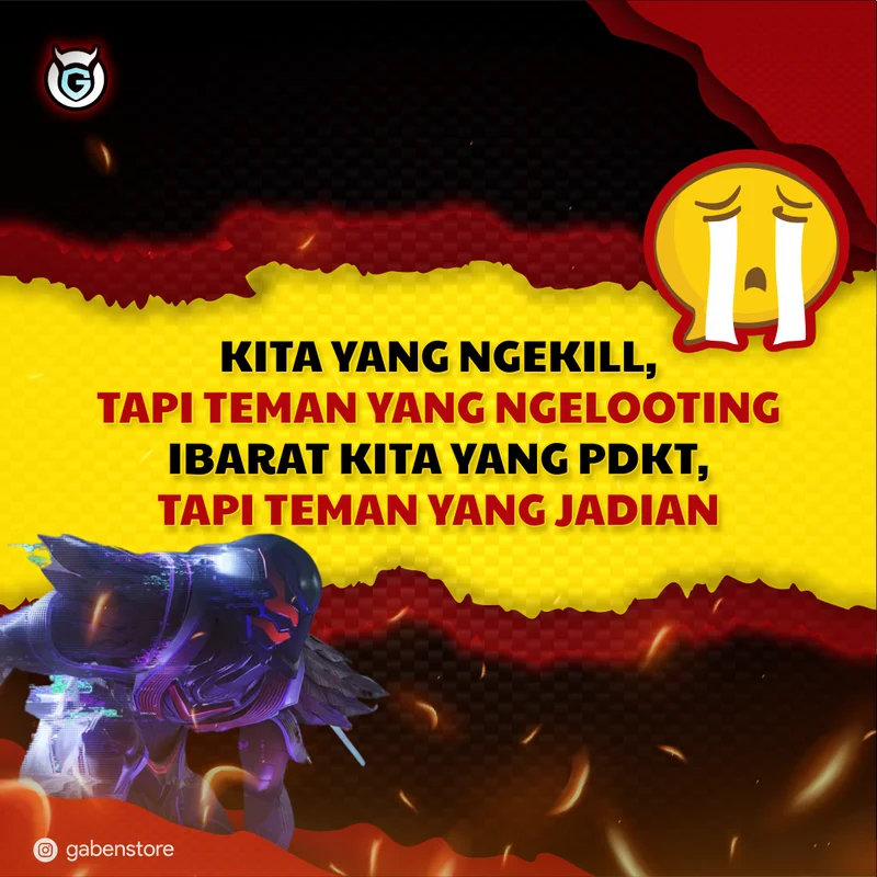 Contoh konten quote gaming Free Fire untuk akun Instagram Gaben Store