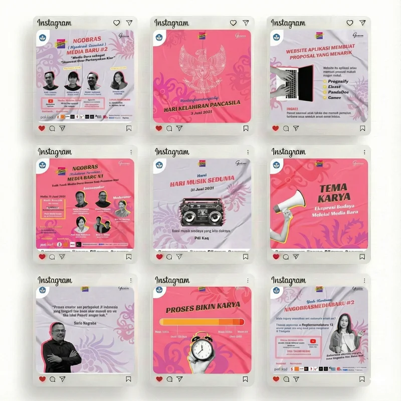 Portfolio Desain Creativism untuk Garin Workshop - Overview Keseluruhan Aset