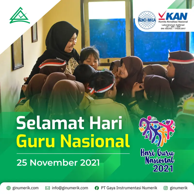 Desain konten Instagram Ginumerik - ucapan Hari Guru Nasional menunjukkan brand awareness