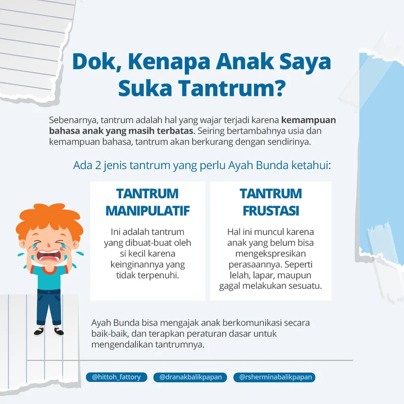 Konten Hittoh Fattory tentang tantrum pada anak dan cara orang tua mengatasinya
