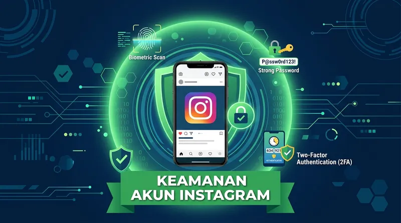 Keamanan akun Instagram - 2FA, password kuat, dan biometric scan