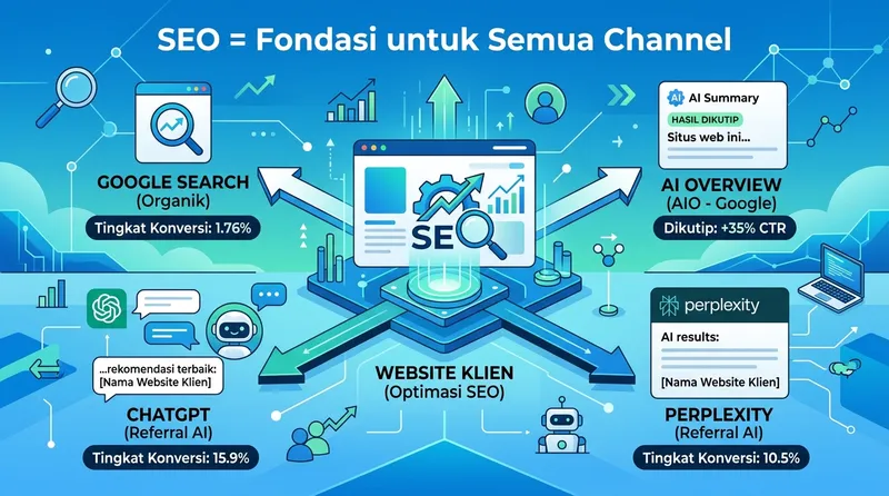 SEO sebagai fondasi untuk dikutip AI - 76 persen URL dikutip dari top 10 Google