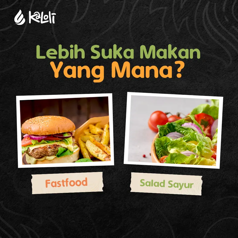 Desain konten nutrisi Kaloli - informasi gizi dari tim Creativism