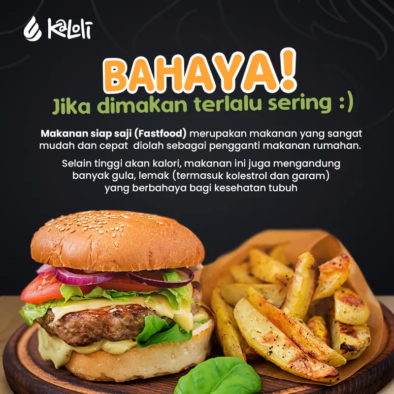 Contoh konten feed Instagram Kaloli - edukasi makanan sehat