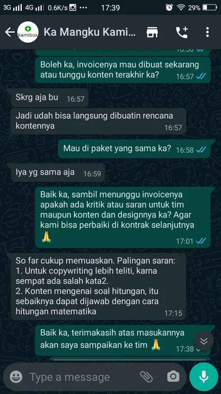 Testimoni Pak Mangku owner Kamibox tentang layanan Creativism