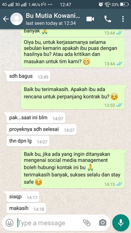 Testimoni Ibu Mutia - Klien Kowani Fair 2020 tentang Layanan Creativism