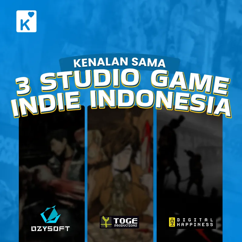 Desain konten Instagram Kreatora tentang studio game indie Indonesia