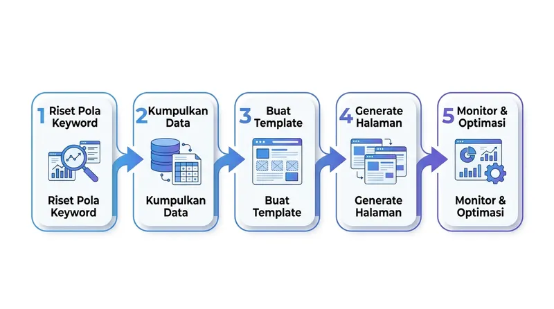 5 langkah implementasi programmatic SEO dari riset keyword hingga monitoring