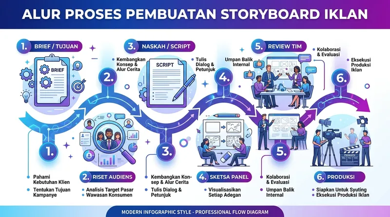 Langkah-langkah cara membuat storyboard iklan