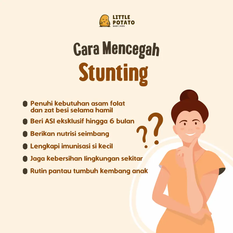 Konten edukasi pencegahan stunting oleh Little Potato Indonesia