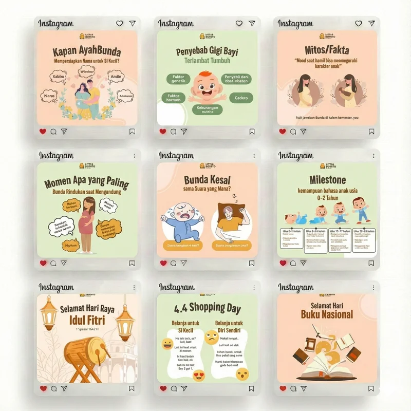 Portfolio konten Instagram Little Potato Indonesia yang dikelola Creativism