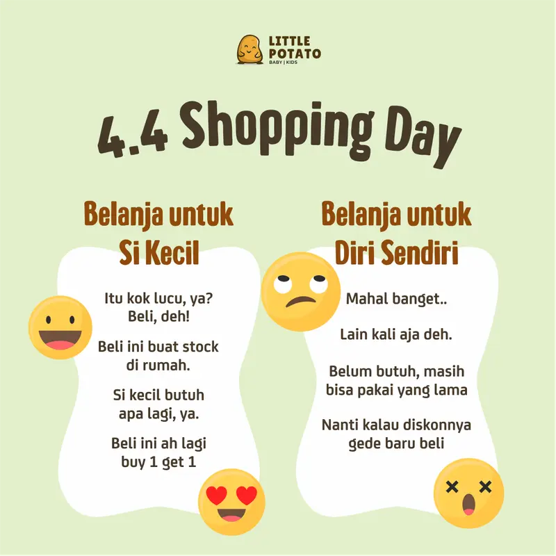 Konten promo 4.4 Shopping Day Little Potato Indonesia