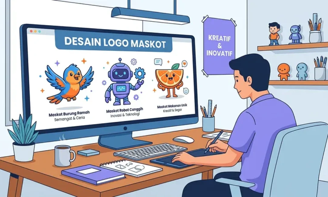 Contoh logo maskot keren untuk berbagai brand