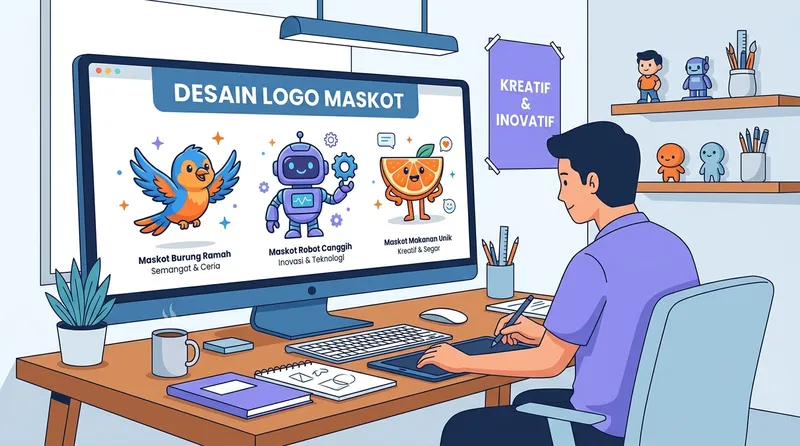 Contoh logo maskot keren untuk berbagai brand