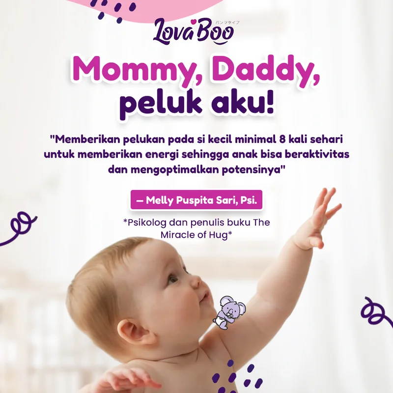 Konten quotes Instagram Lovaboo untuk orang tua dengan ilustrasi yang warm dan engaging