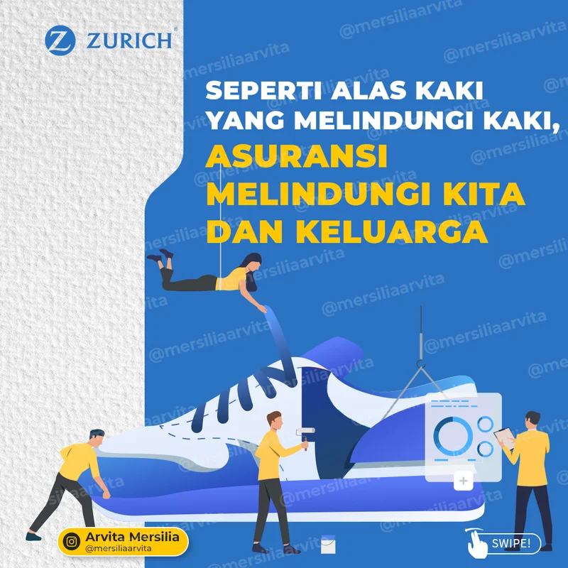 Contoh konten feed Instagram Mersilia Arvita - Sedia Payung Sebelum Hujan Sedia Asuransi Sebelum Sakit
