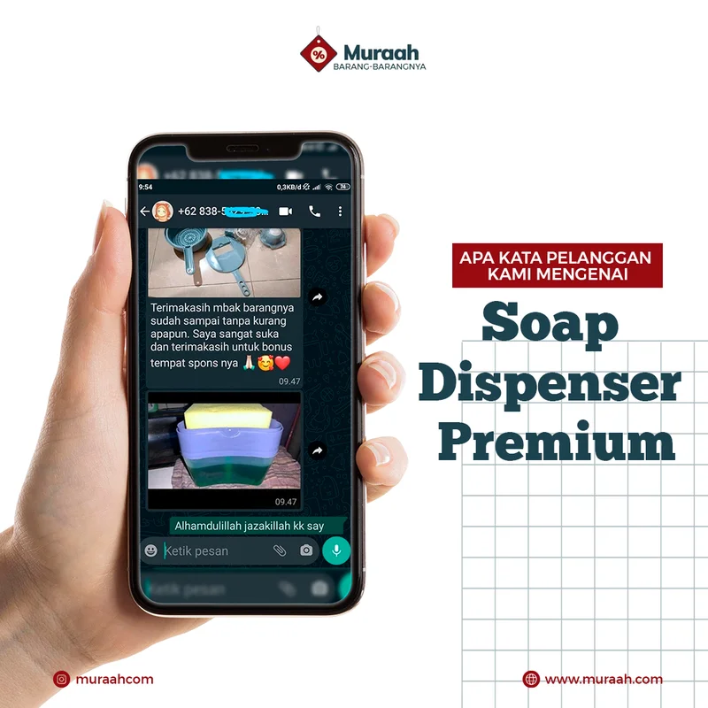 Konten testimoni pelanggan Soap Dispenser Premium di Instagram Muraah
