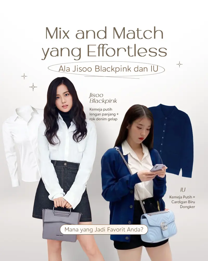 Desain konten Instagram Nisasa - Mix and Match styling inspiration outfit effortless