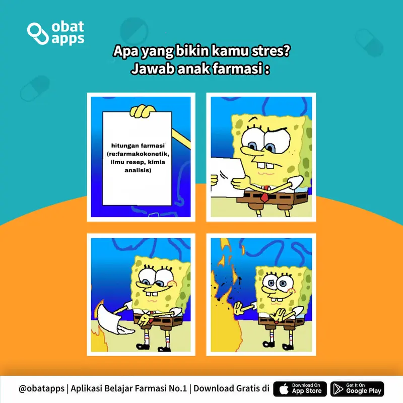 Desain carousel Instagram Obatapps untuk konten edukasi farmasi