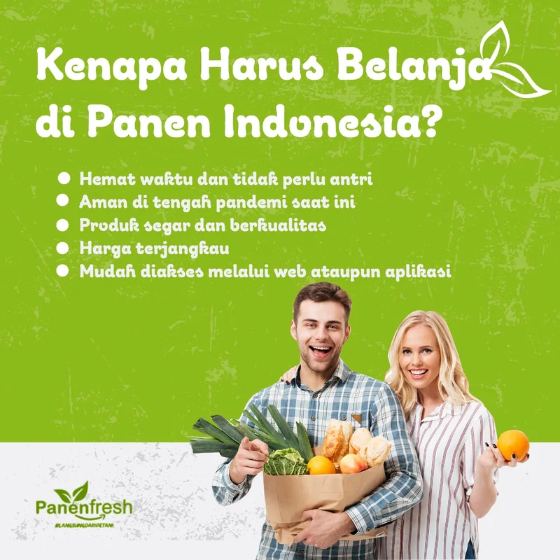 Desain konten Instagram Panen Indonesia - Kenapa harus belanja buah sayur online di Panen Indonesia