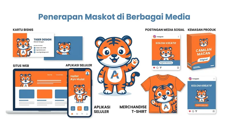 Penerapan logo maskot di berbagai media branding
