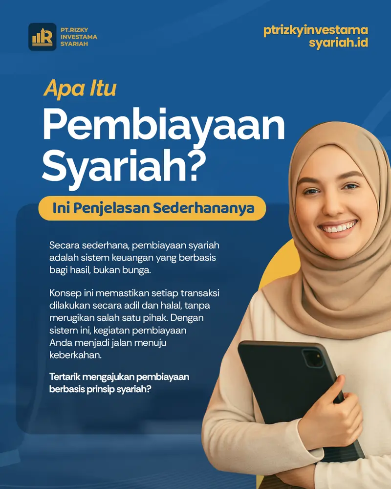 Desain konten Instagram pembiayaan syariah PT Rizky Investama Syariah oleh Creativism