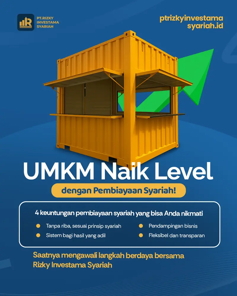 Desain konten UMKM naik level melalui pembiayaan syariah Rizky Investama oleh Creativism