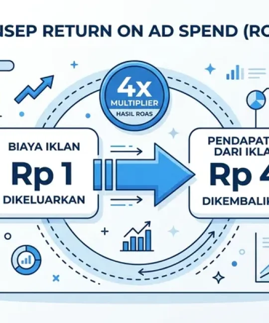 Ilustrasi roas-konsep-dasar untuk artikel ROAS yang bagus berapa