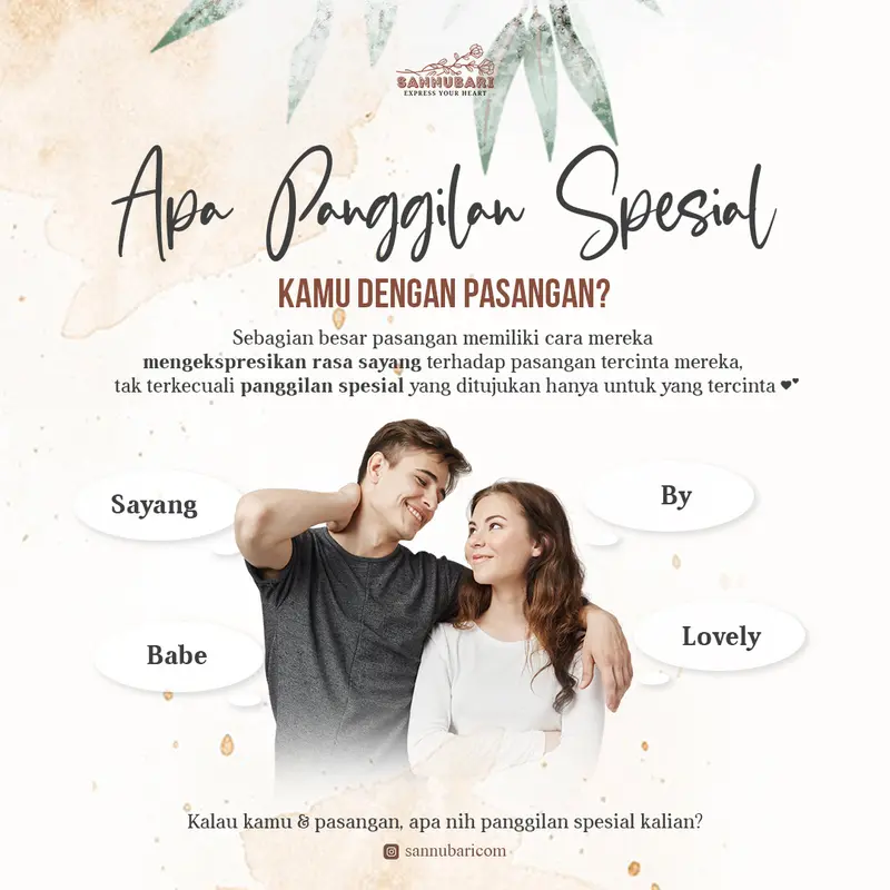 Konten interaksi Instagram Sannubari - Panggilan spesial dengan pasangan