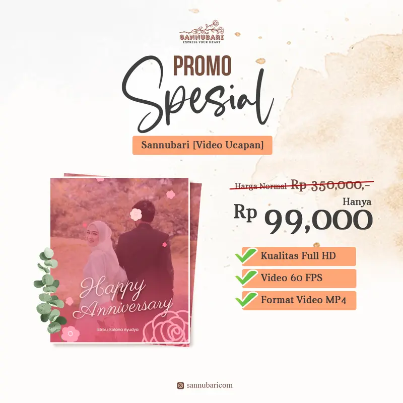 Konten service knowledge Instagram Sannubari - Promo spesial video ucapan