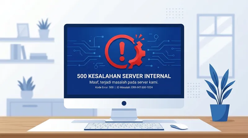 Ilustrasi server error artinya kesalahan pada server yang gagal memproses permintaan