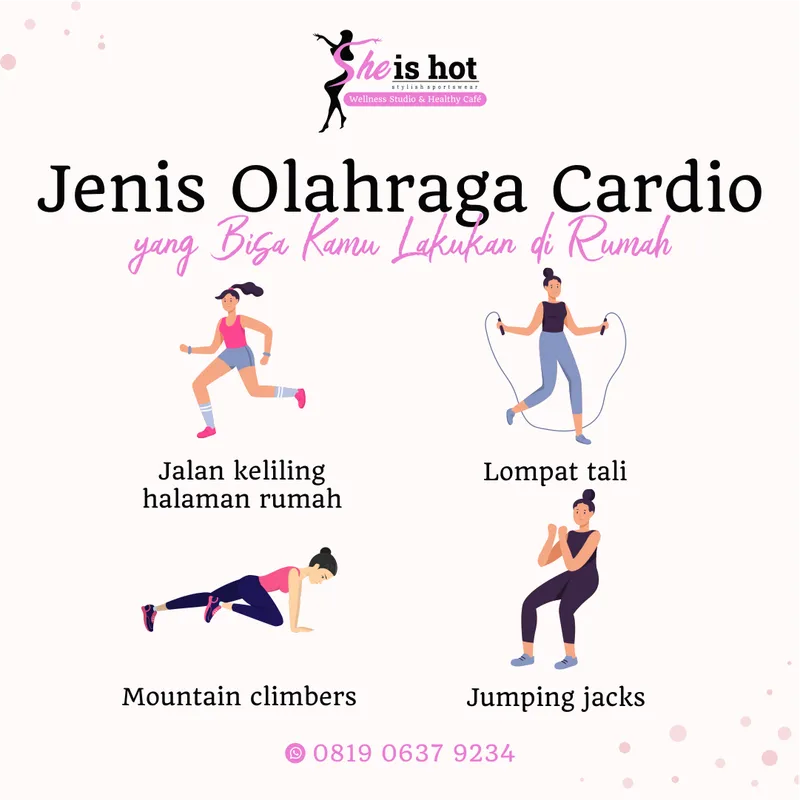 Desain konten edukasi jenis olahraga Sheishot Sportswear