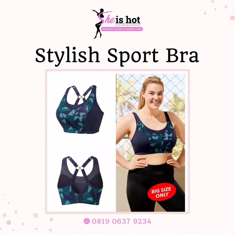 Desain konten stylish sport bra Sheishot Sportswear