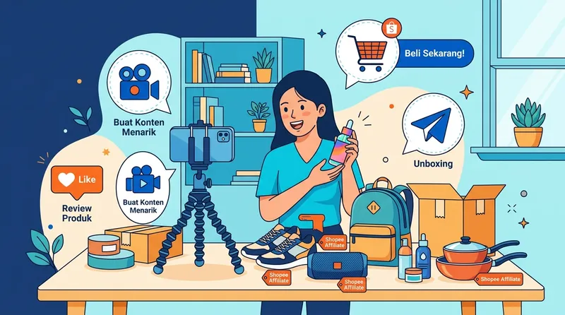Membuat konten video review produk untuk Shopee Affiliate